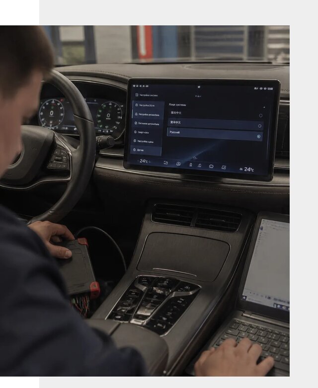 Русификация автомобиля BYD HAN для эксплуатации в Люберцах